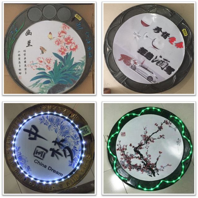 Beautiful manhole advertising with LED strips